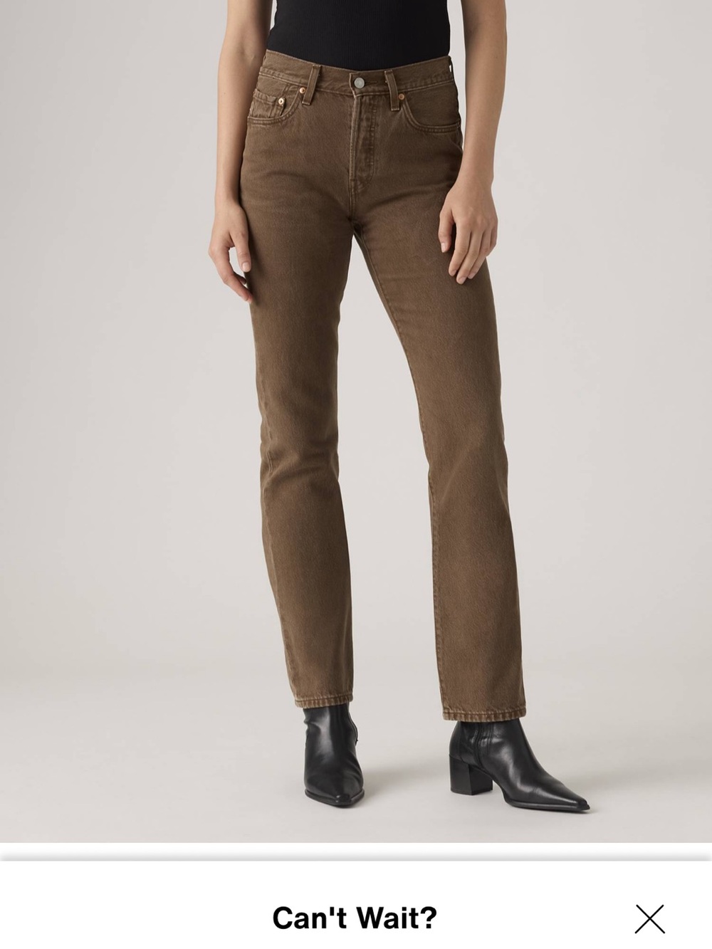 Levi's Women's 501 Straight-Leg Jeans in Brown
